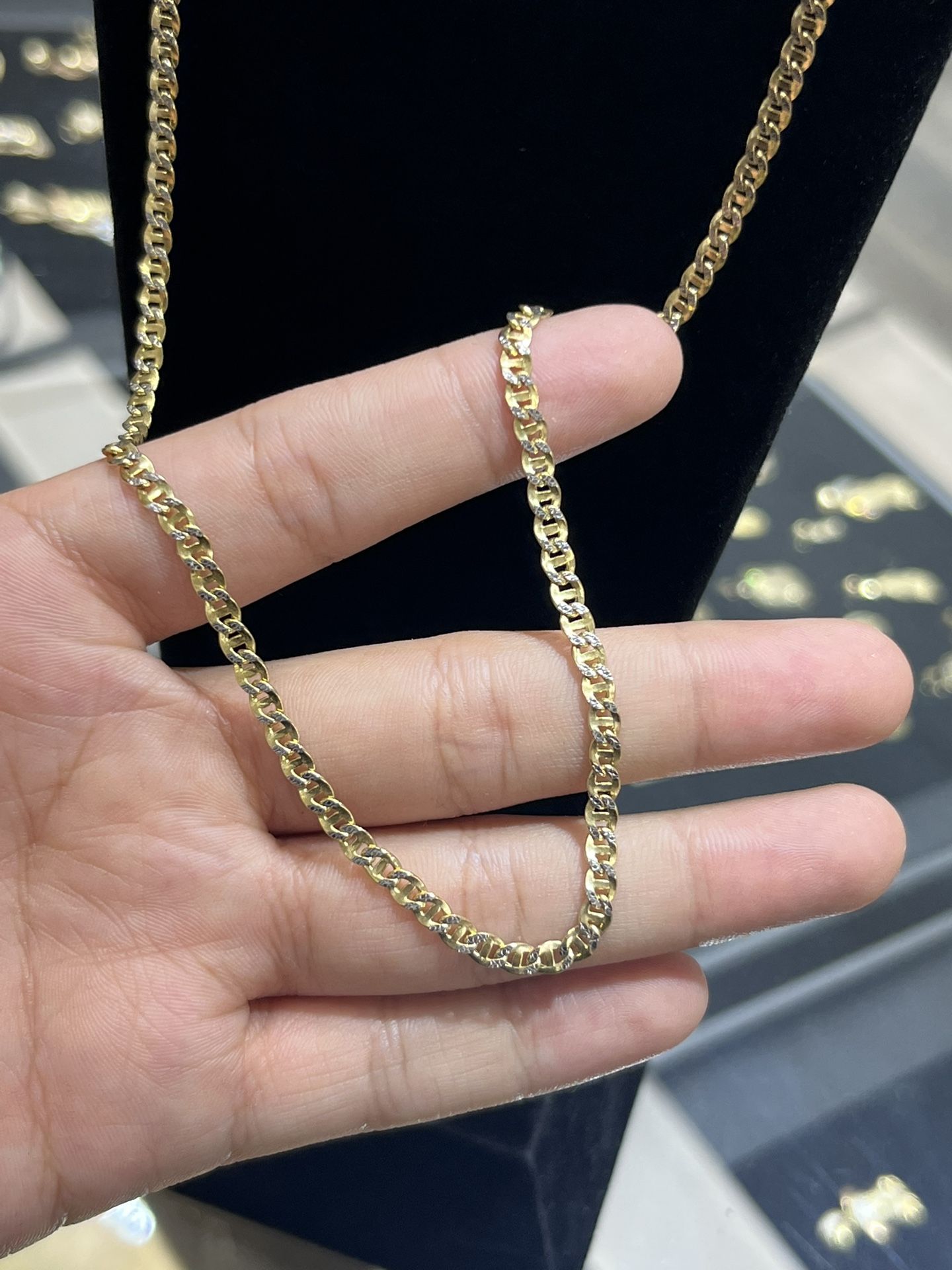 14k Gold Diamond Cut Chain 24’inch