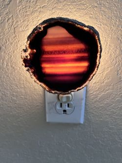 Geode Night Light Sunset Design With Bulb