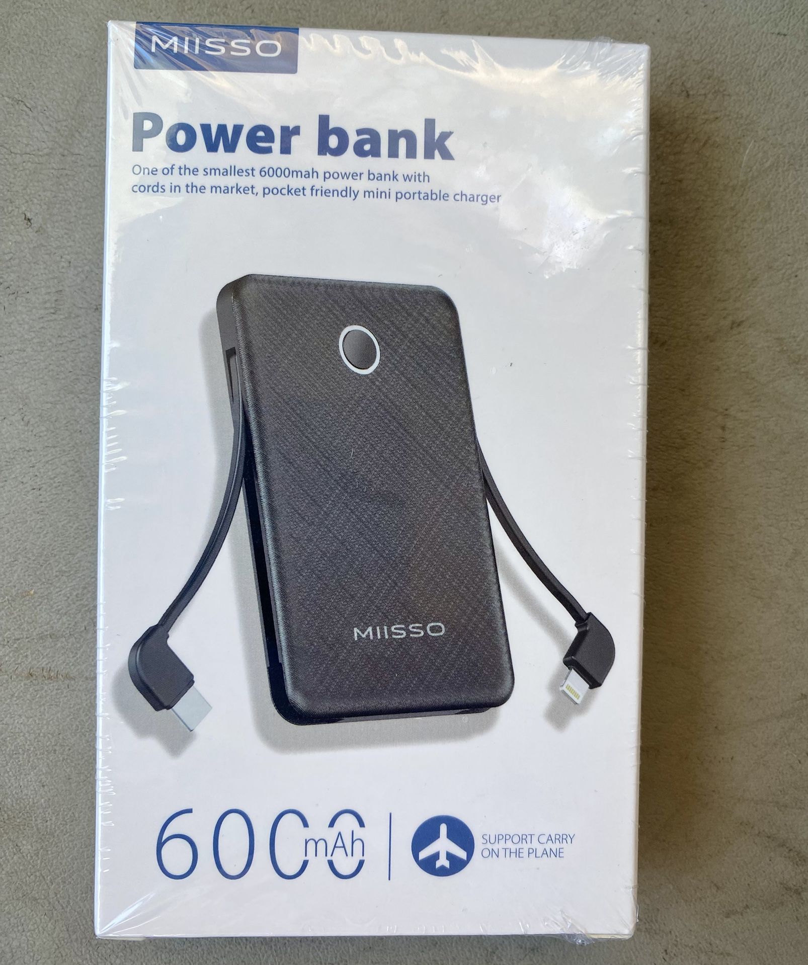 Miisso Power Bank, Portable Cell Phone Charger Battery, NEW