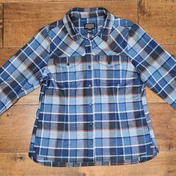 Pendleton Women’s 100% Virgin Wool Plaid Flannel Shirt Petite Large | USA Fabric