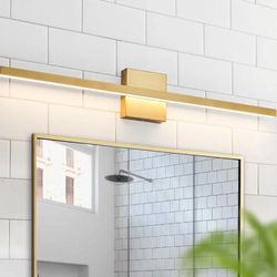 Epinl 31.5in LED Bathroom Light Gold Dimmable Open Box New 