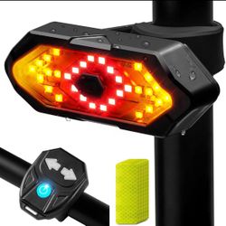 Bike Tail Light with Turn Signals USB Rechargeable Bike Turn Signals 120 Lumens 