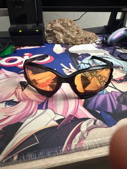 Oakley Jawbone matte black Sunglasses with Orange Tinted Lenses