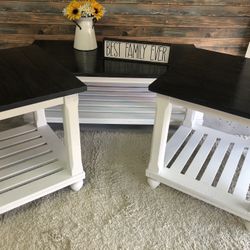 Beautiful Farmhouse Style Coffee Table Set 