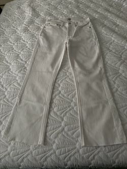 White High-Rise Flare Jeans with Tags