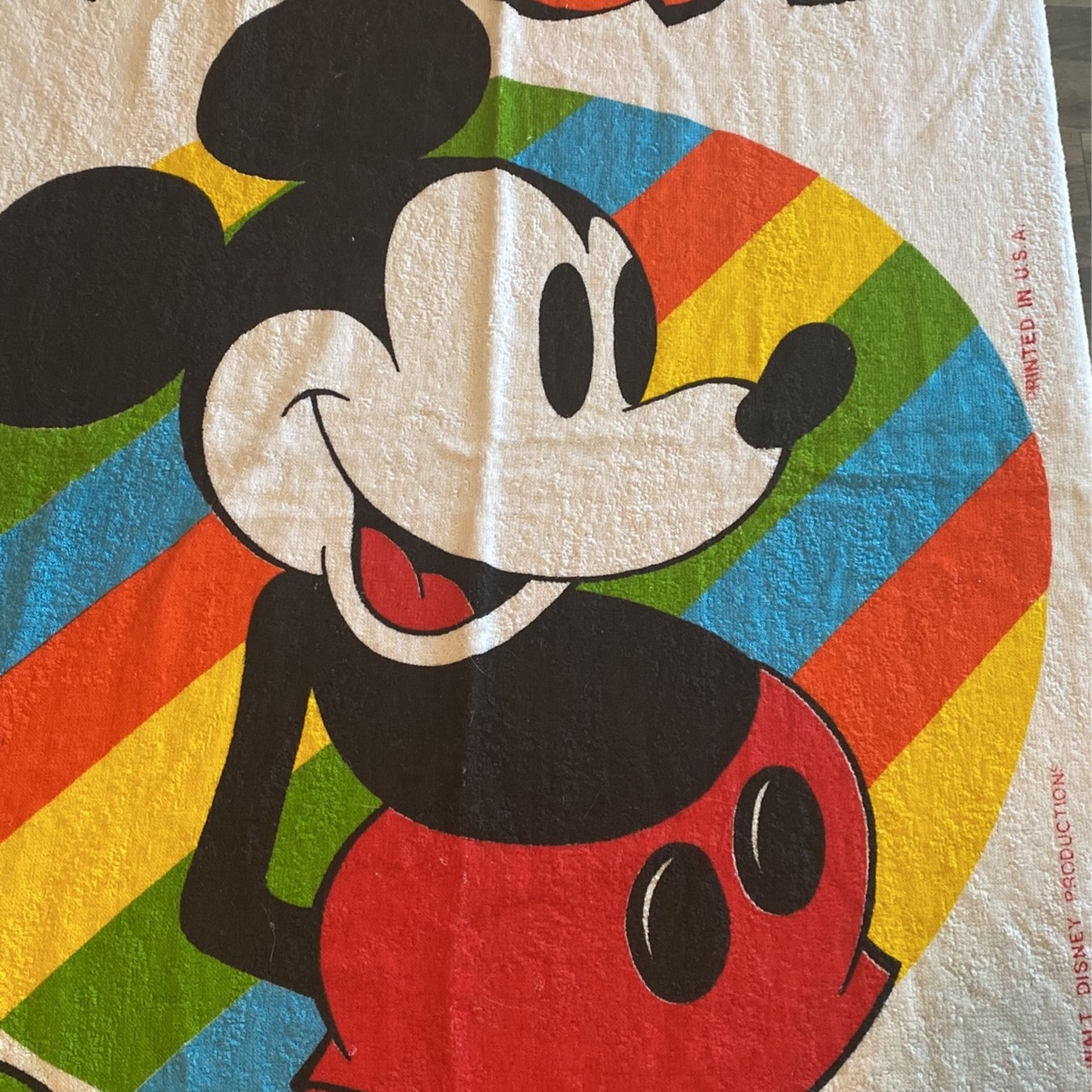Vintage Mickey Mouse Towel - Walt Disney