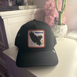 Freedom Eagle Trucker Hat Black Mesh Snapback – Adjustable – New