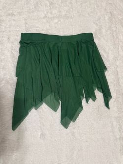 New xl green sheer mesh short mini skirt fairy festival rave boho raver