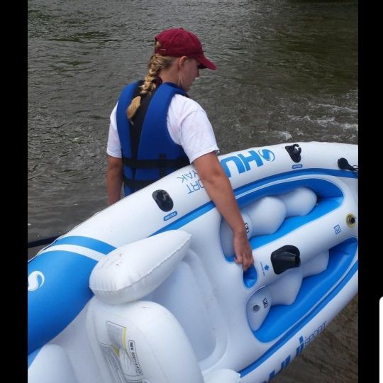 Sevylor Hui Sport Kayak Canoe Inflatable Double Lock Airtight System 400 Lb