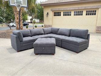 Gray Sectional Modular Couch - Free Delivery
