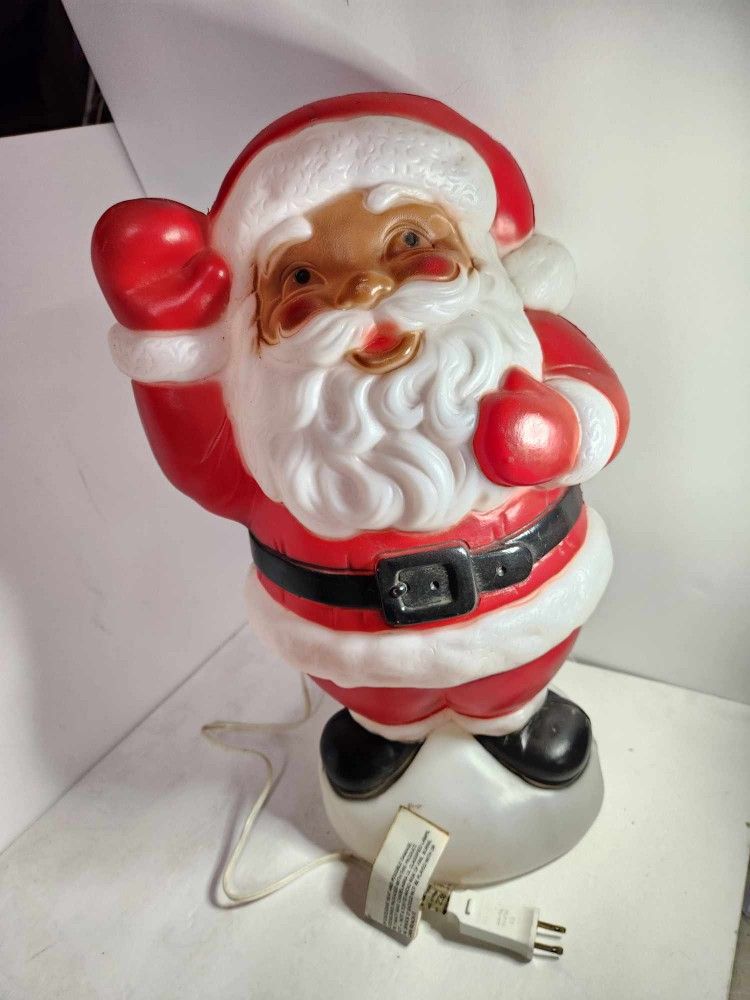 Vintage Light Up Empire Blow Mold Santa Claus Waving Christmas Yard Decor 1996