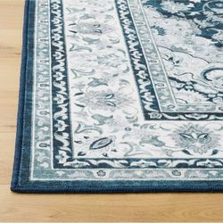 Everwash Washable 6'6" x 9'6" Area Rug "Blue"
