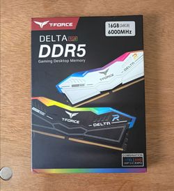 T-Force Delta RGB DDR5 16GB (2x8GB) 6000MHz GAMING Desktop Memory