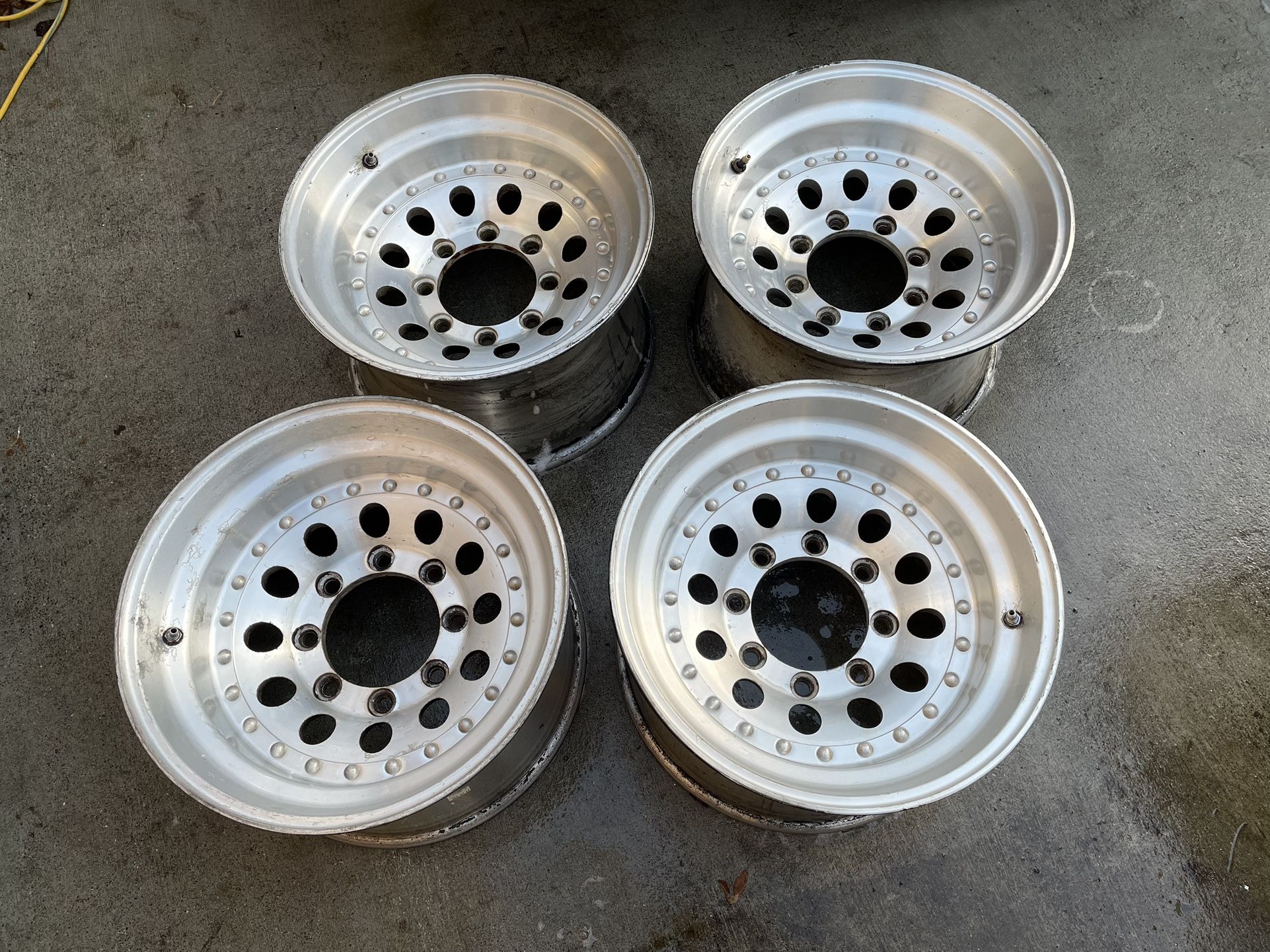 American racing 16 5 x 12 aluminum 8 lug wheels rims for sale in