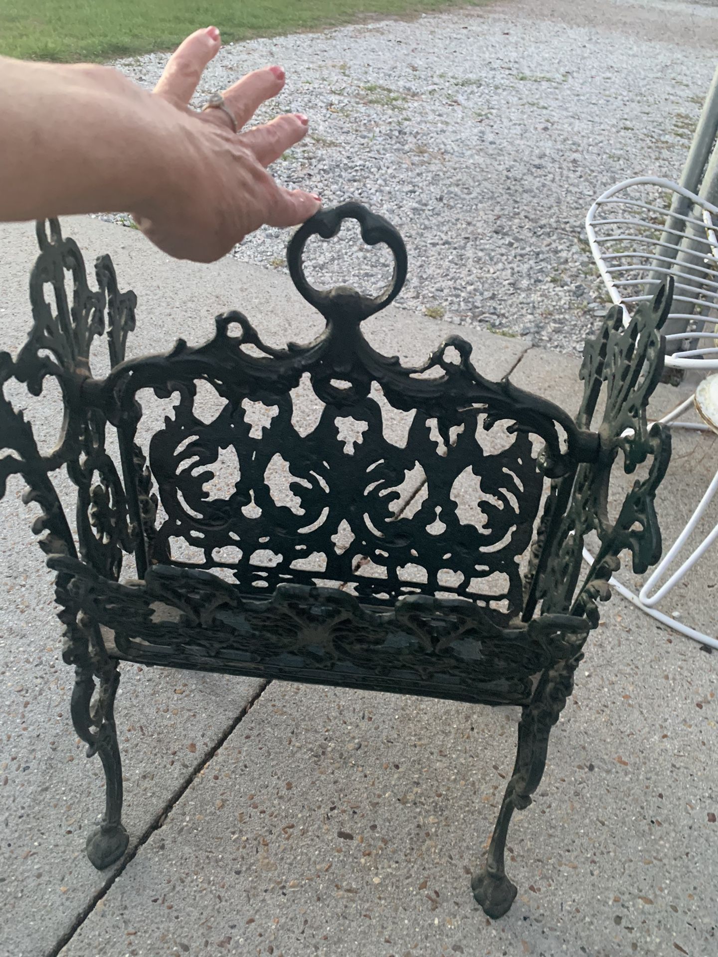 Cast Iron Magazine Rack, Heavy And Beautiful 