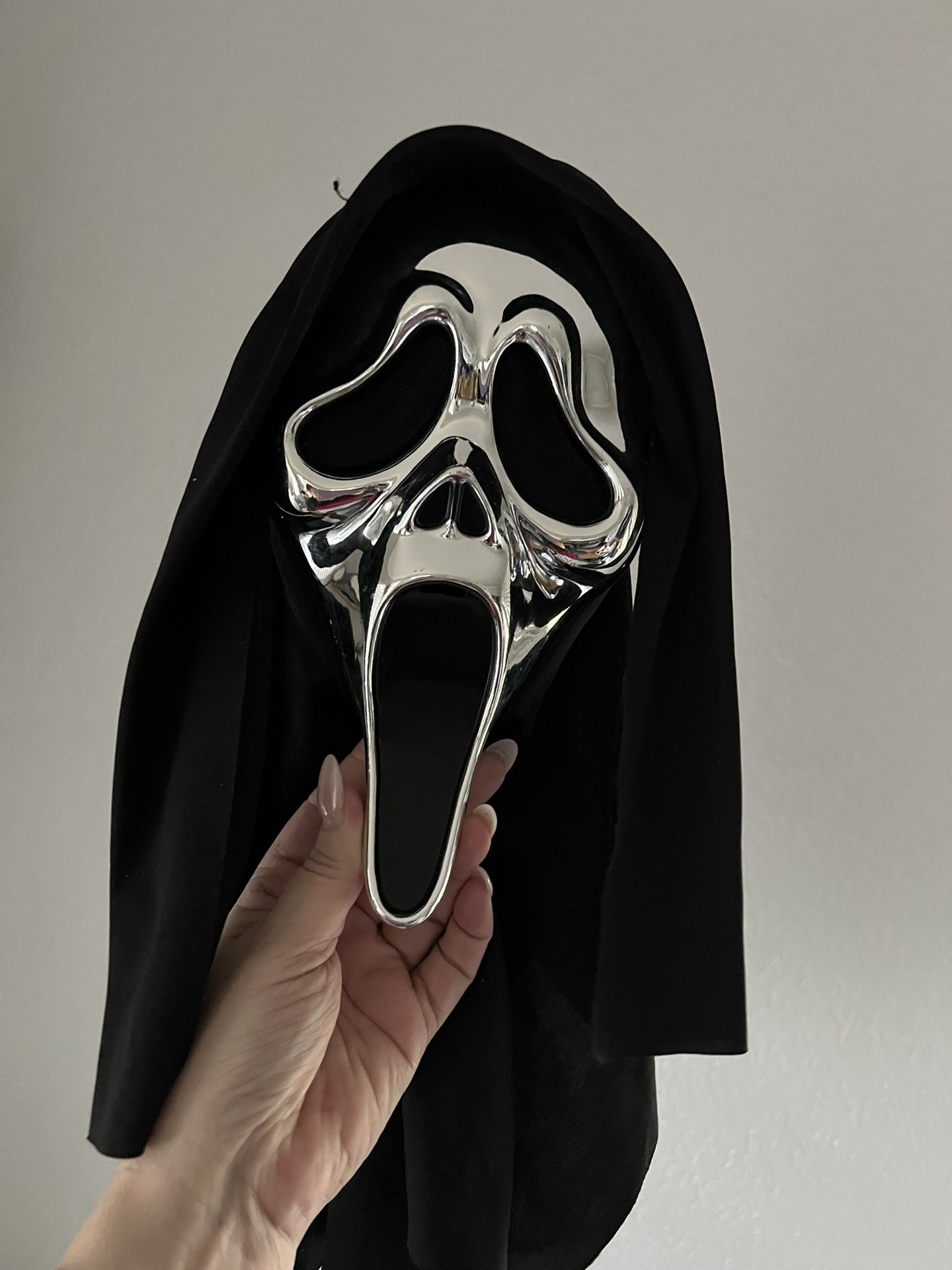 Kids Chrome Scream Ghost Face Full Halloween Mask