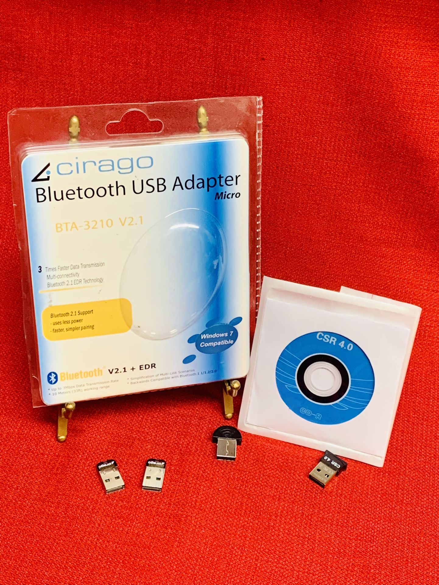 4-Cirago Bluetooth 2.1 USB Micro Adapter BTA-3210(2), CSR 4.0(1)