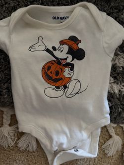 0-3 month old navy Mickey Mouse onesie