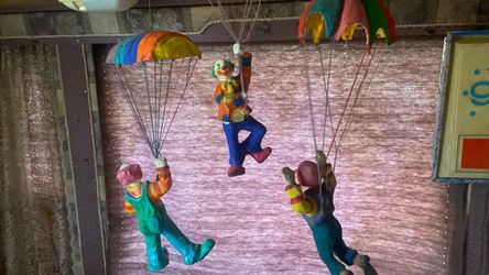 Vintage paper mache clowns from Mexico