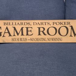 Rustic Game Room Sign 