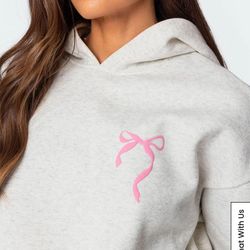 Edikted Sasha Bow Detail Hoodie 