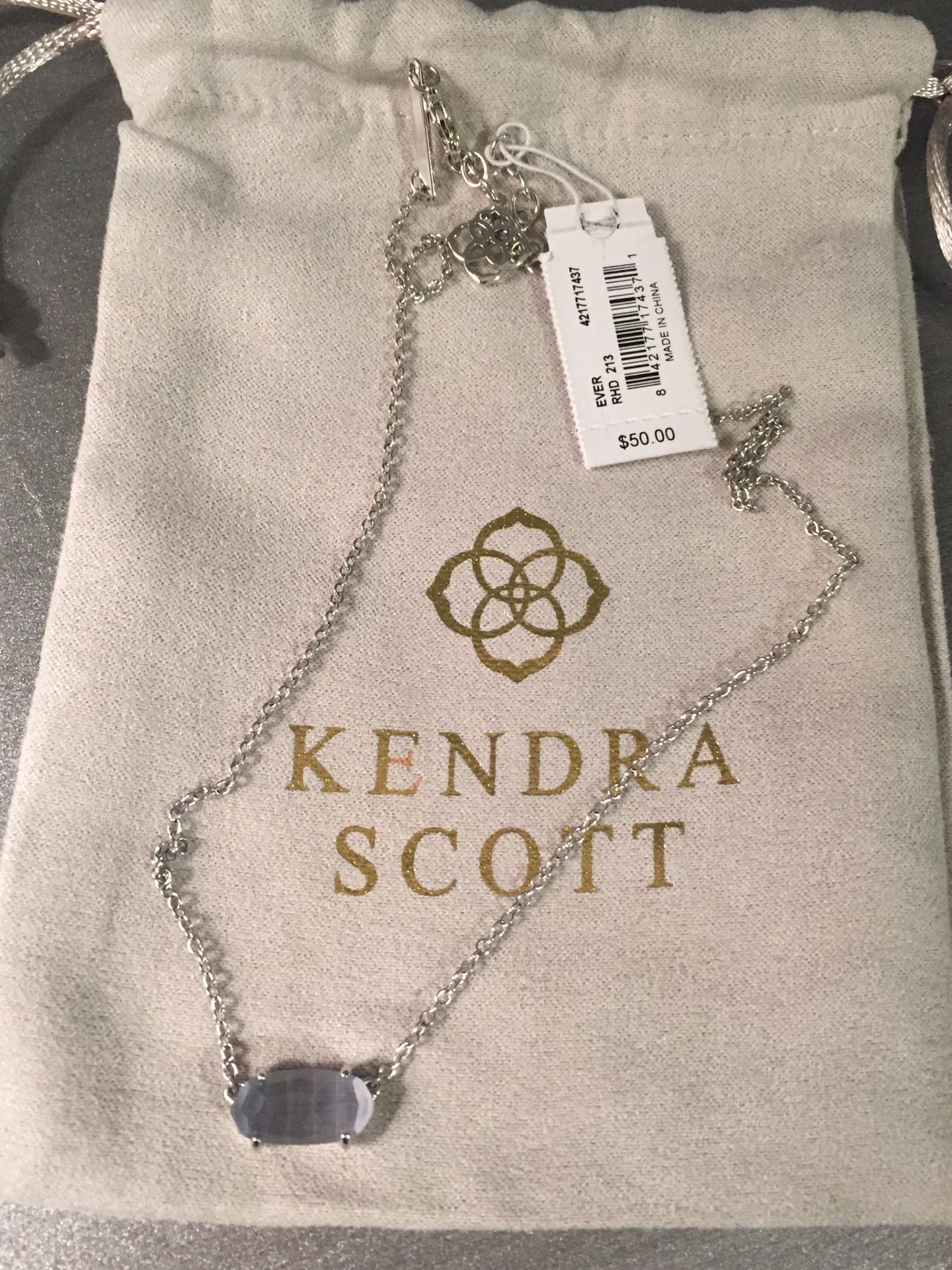 Kendra Scott Ever - Slate Silver Necklace