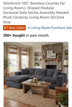 L shaped modular sofa