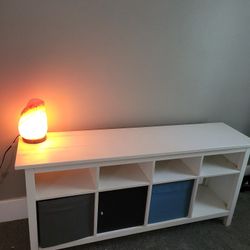 White TV Stand With Storage 