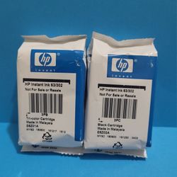 HP Instant Ink 63/302 Black - TriColor  Cartridges Sealed No box as pictured