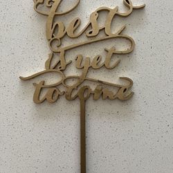 Gold Cake Topper 