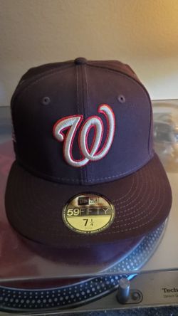 WEST COAST NEW ERA CHOCOLATE BROWN W  WASHINGTON NATIONALS 7 1/4 HAT  WEST SIDE GANGSTER LOWRIDER NOT PENDLETON BOARD SHIRT DIXXON FLANNEL CHEVY BOMB