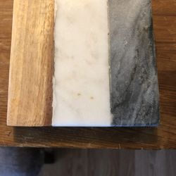 Marble, Slate And Wood Coaster 