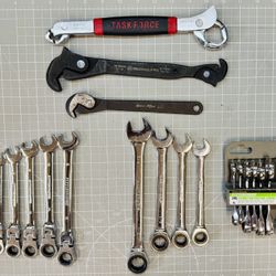 Ratchetting combination Wrench Sets (metric and sae)   +Dual Action Auto Size Adjusting Wrench sets