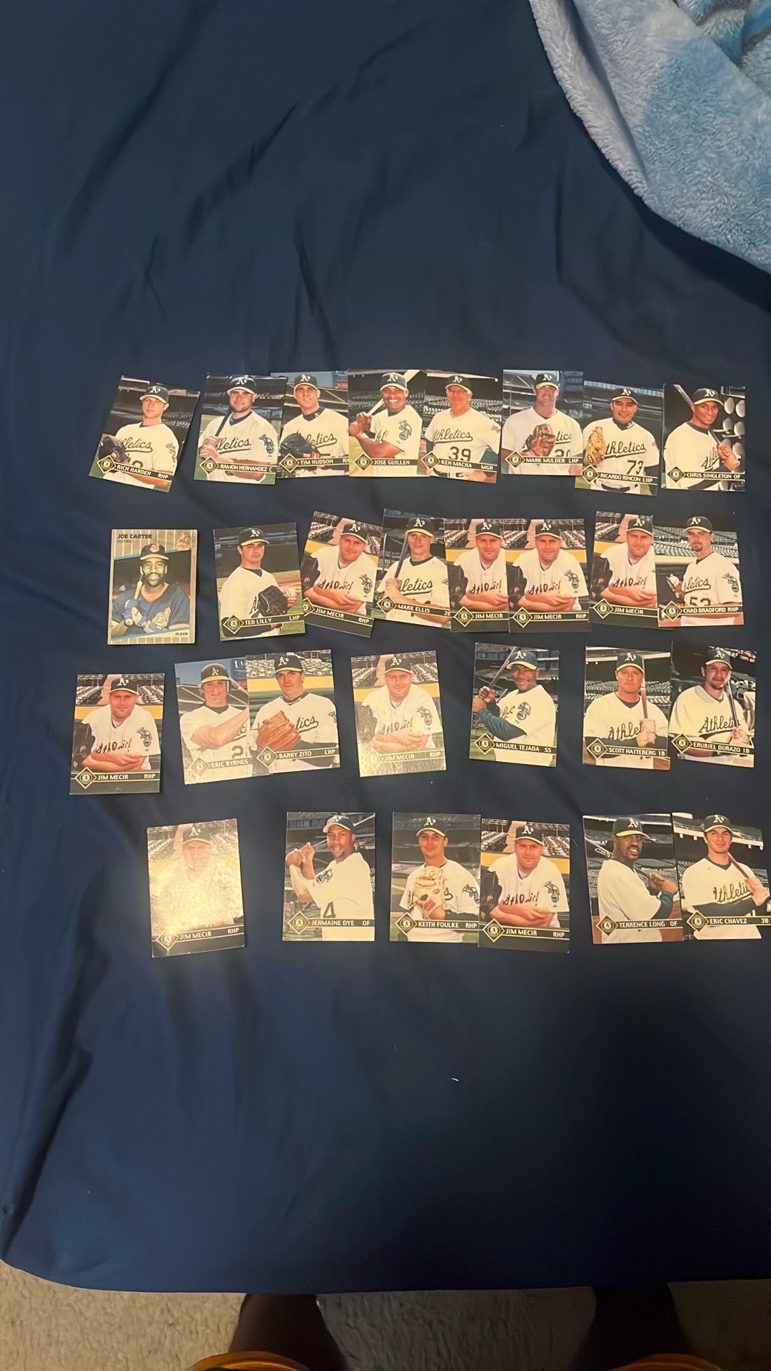 90s A’s athletic baseball cards