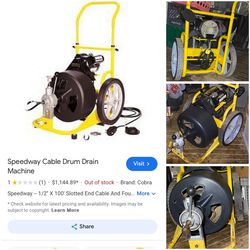 Speedway Cable Drum Drain Machine