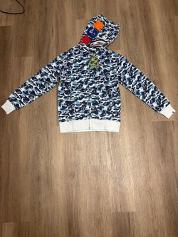 Blue Bape Camo Hoodie 