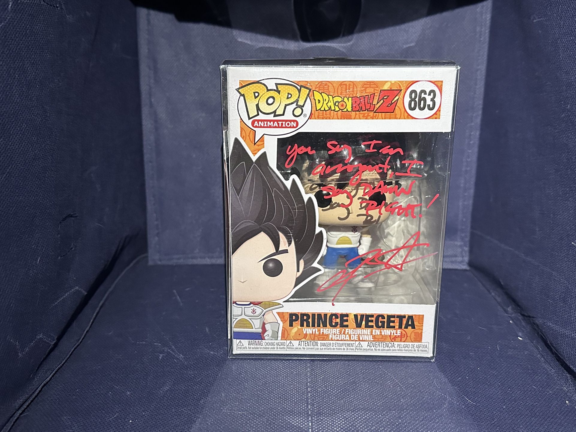 Prince Vegeta Funko Pop SIGNED & CERTIFIED MINT CONDITION