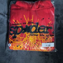 Red And Yellow Black Spider Hoodie Size S