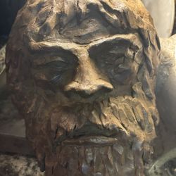 Bronze Signed Man Face