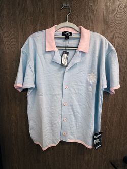 boohooMAN Embroidered Palm Knitted Shirt (XS)
