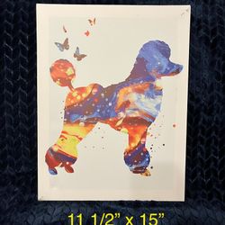 Poodle Canvas Picture. 
