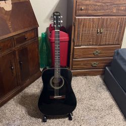Fender Dreadnought Acoustic Guitar  Stand Included(Not In Great Condition)