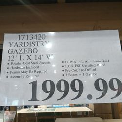 12x14 Yardistry From Costco On Sale