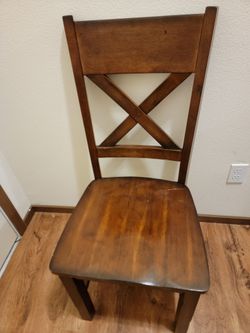 Dining table and two chairs