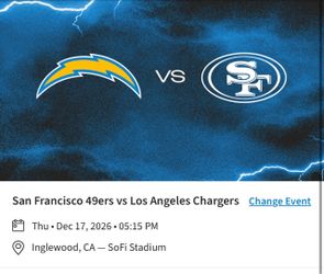 Chargers vs 49ers