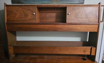 Drexel Declaration MCM Headboard Bookcases in Walnut