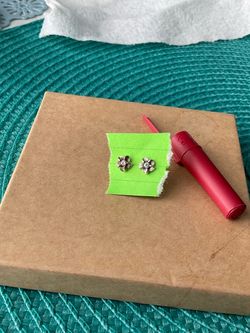 Small Sterling Silver Hawaiian Flower Earrings with CZ