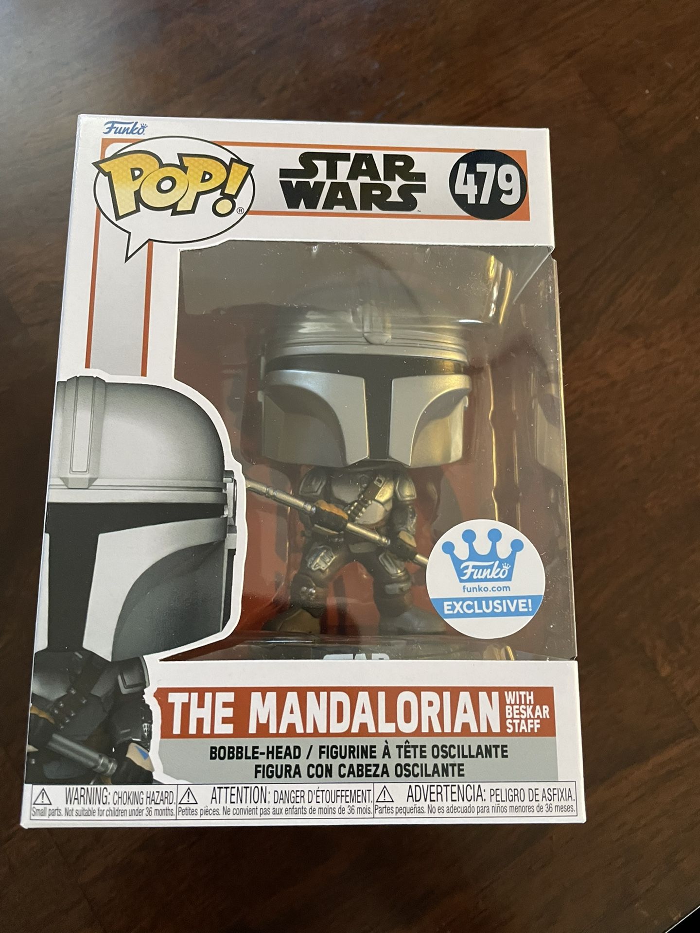Star Wars Mandalorian With Beskar Staff Funko Pop Exclusive