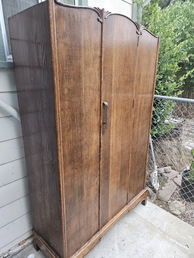 Antique Armoire Minimalist Art Deco