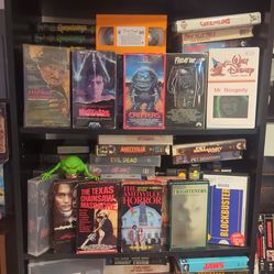 VHS DVDs Laserdiscs horror comedy action cartoons 80's Thousands of Them for sale